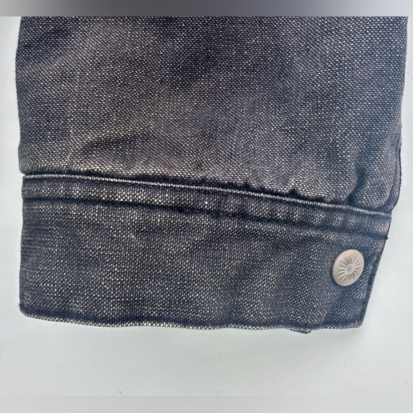 Faherty Timberline Organic Cotton Primaloft Trucker Jean Jacket Washed Sherpa, L - Picture 8 of 13